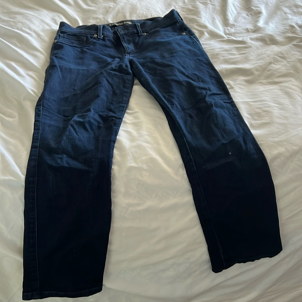 Express Cropped Legging Jeans Size 4 Regular in Navy Blue